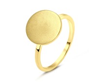 Gold Plated Silver Rings Bend Matt Designed NSR-2786-C-GP